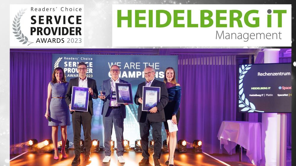 Service Provider Awards 2023: Heidelberg iT auf Platz 1 in der Kategorie Rechenzentrum/Colocation